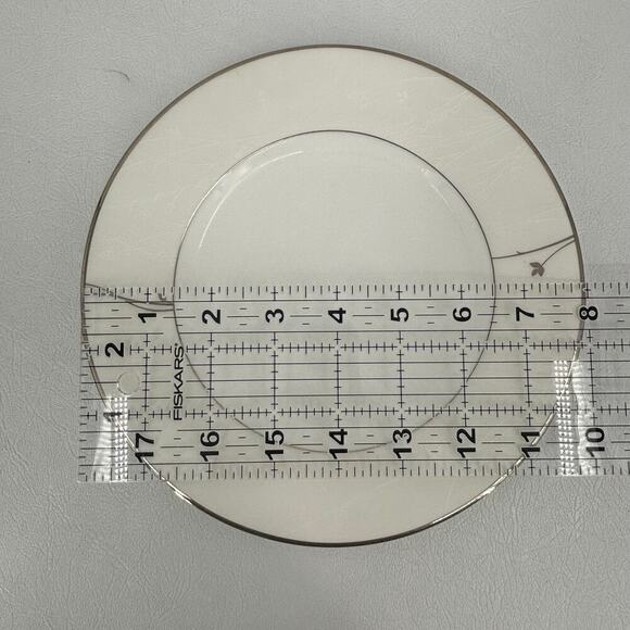 Waterford Fine China Lisette Salad Desert Plate Replacement 8 Inch Silver Rim - Picture 7 of 7